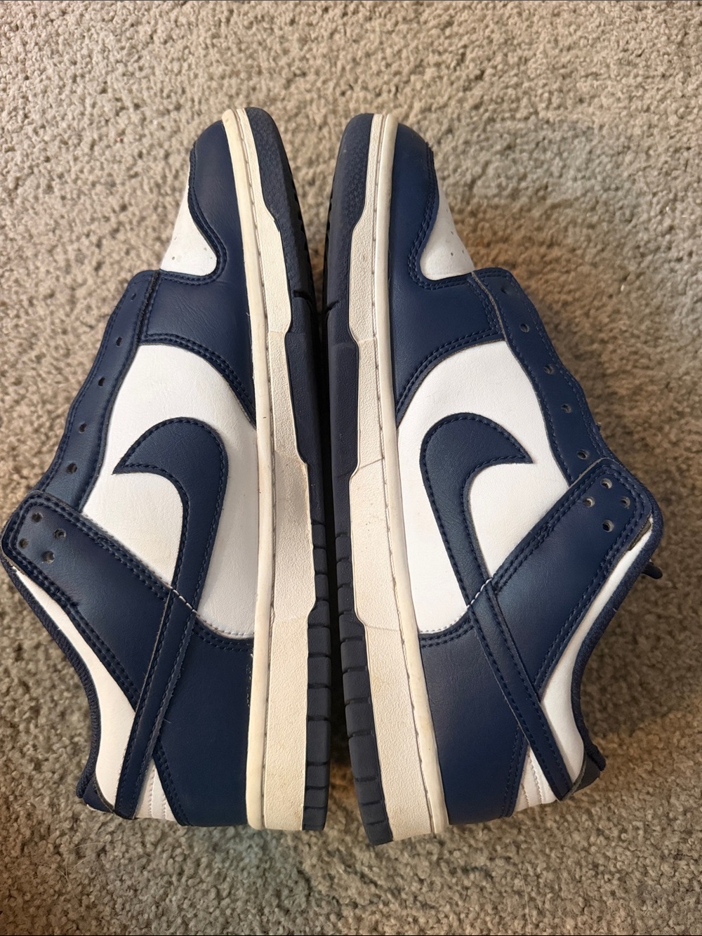 Nike Low-Top Sneakers in Navy and White - Picture 1 of 6
